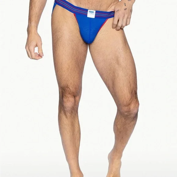 BIKE Men's Athletic Mesh Jockstrap - Royal Blue, Large - Picture 3 of 6